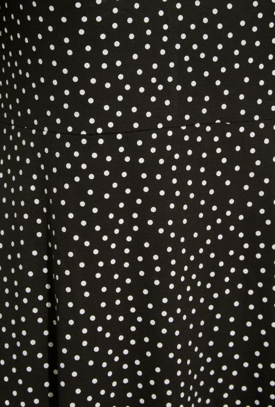 LIMITED COLLECTION Curve Black Spot Print Maxi Dress 5