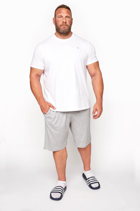 Men's  BadRhino Grey Marl Essential Lounge Shorts