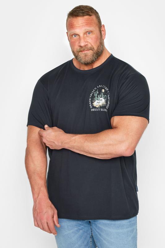 Men's  BadRhino Big & Tall Charcoal Grey 'Death Valley' Graphic Print T-Shirt