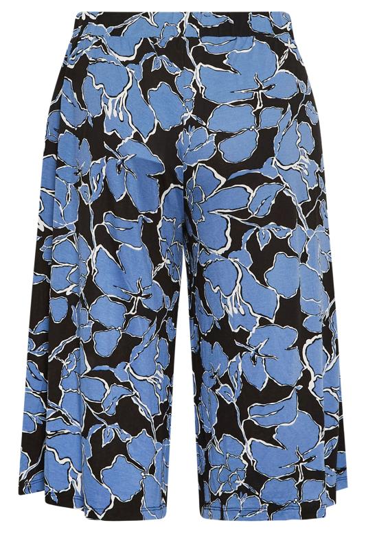 YOURS Curve Black Leaf Print Culottes | Yours Clothing 5
