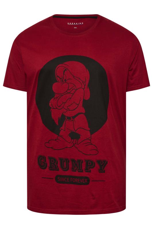 BadRhino Big & Tall Burgundy Red Grumpy T-Shirt 3