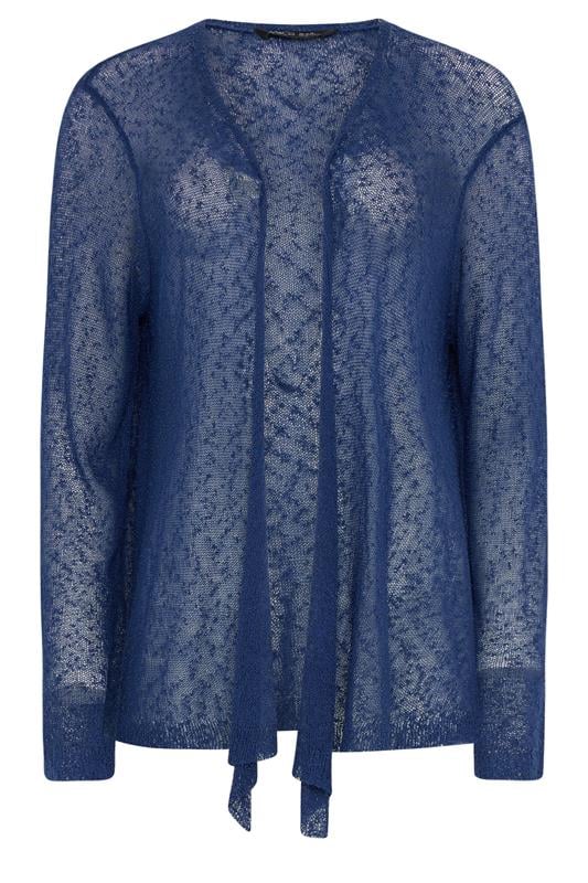 M&Co Navy Blue Textured Lightweight Cardigan | M&Co 5