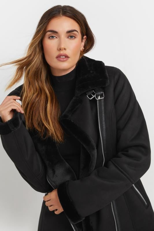 LTS Tall Black Aviator Jacket | Long Tall Sally 5