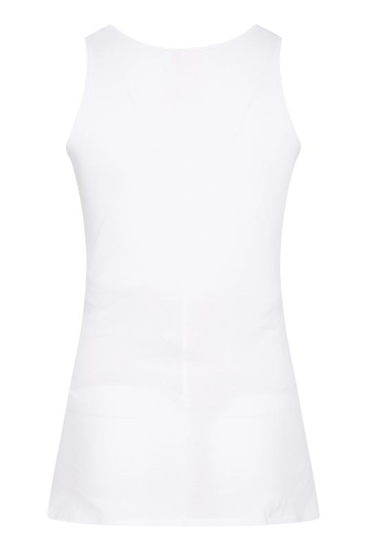 Plus Size BUMP IT UP MATERNITY White Cotton Vest Top | Yours Clothing 7