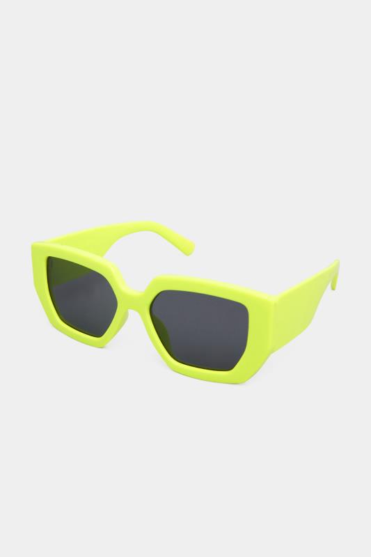 Lime Green Frame Oversized Sunglasses 2