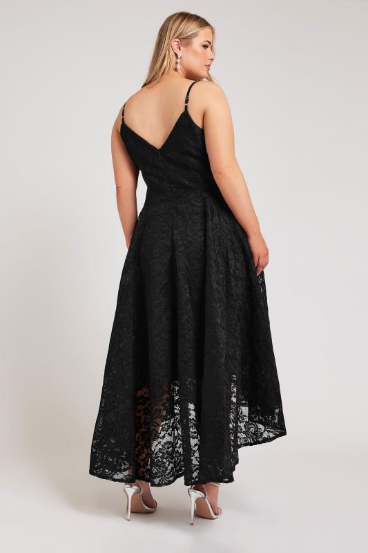 YOURS LONDON Plus Size Black Lace Midi Dress Yours Clothing