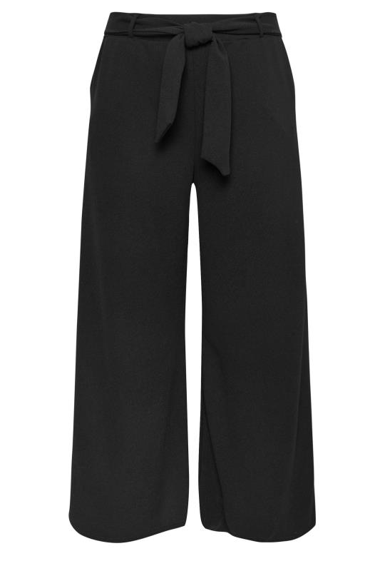 YOURS Plus Size Black Wide Leg Scuba Trousers | Yours Clothing  5