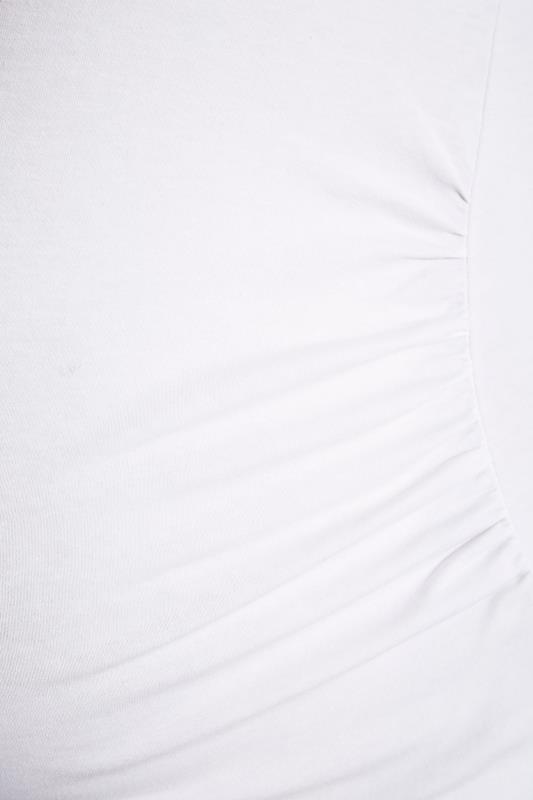 Plus Size BUMP IT UP MATERNITY White Cotton Vest Top | Yours Clothing 5
