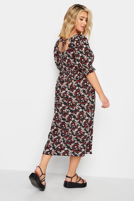 LIMITED COLLECTION Plus Size Curve Black Mixed Print Sweetheart Dress | Yours Clothing  3