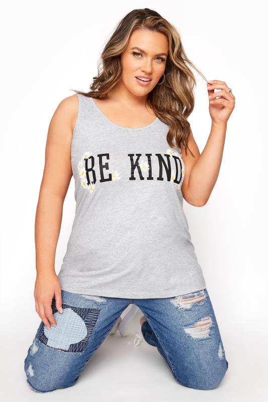 Grey Marl 'Be Kind' Slogan Vest_A.jpg