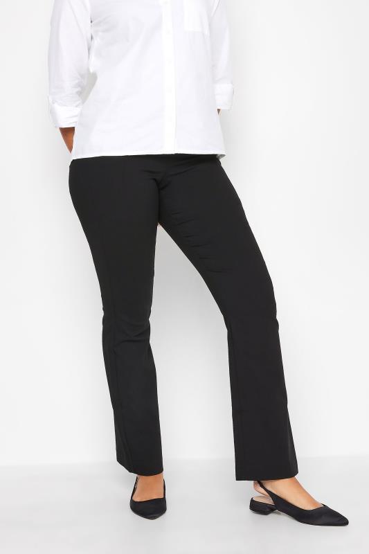 Women's  M&Co Black Bootcut Bengaline Trousers