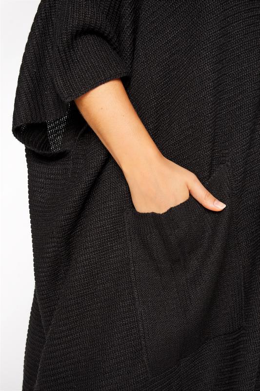 Plus Size Curve Black Waterfall Longline Cardigan | Yours Clothing 4