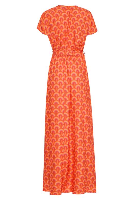 LTS Tall Women's Orange Geometric Print Maxi Dress | Long Tall Sally 7