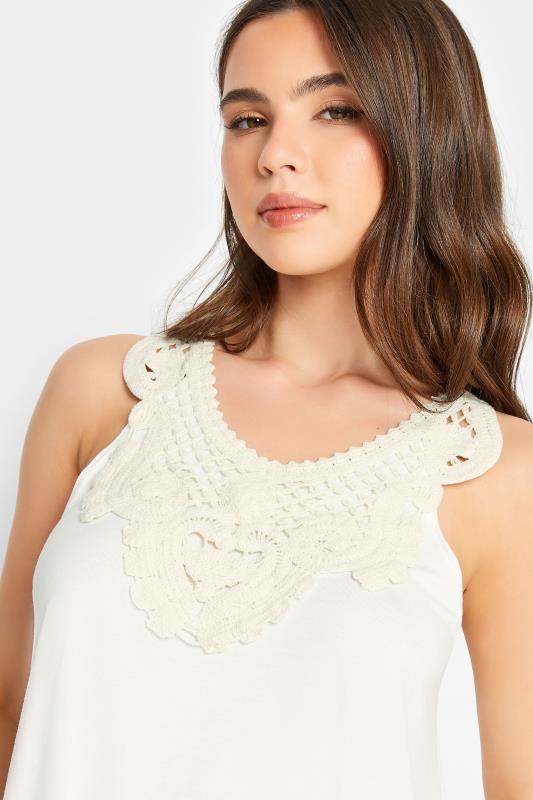 PixieGIrl White Crochet Trim Vest Top | PixieGirl 4