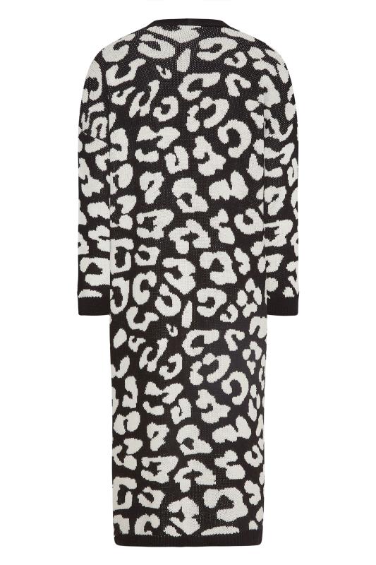 Plus Size Black Leopard Print Maxi Cardigan | Yours Clothing 7