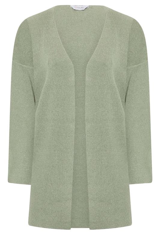 Plus Size Sage Green Knitted Cardigan | Yours Clothing 6