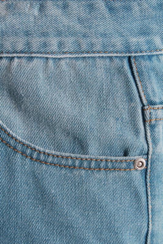 Plus Size Blue Denim Stretch Midi Skirt | Yours Clothing 4