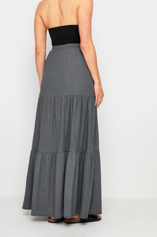 LTS Tall Women's Black Tiered Crinkle Maxi Skirt | Long Tall Sally 3