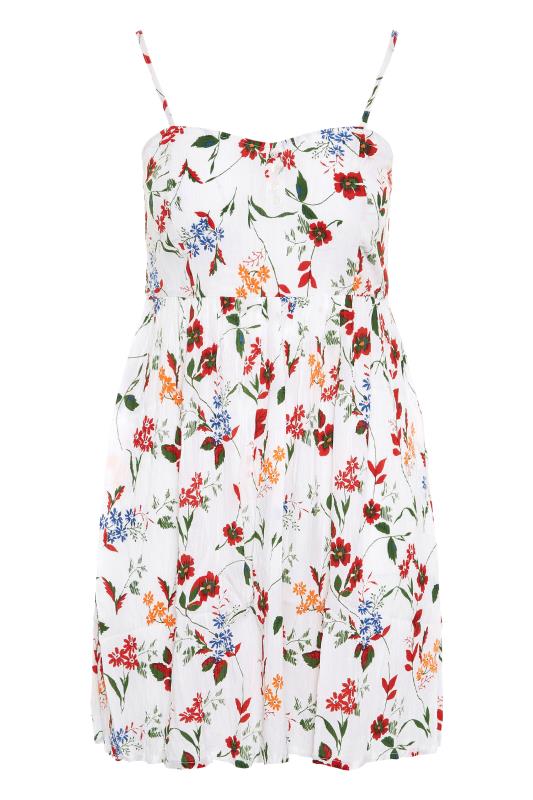 White Floral Strappy Dress | Yours Clothing 6