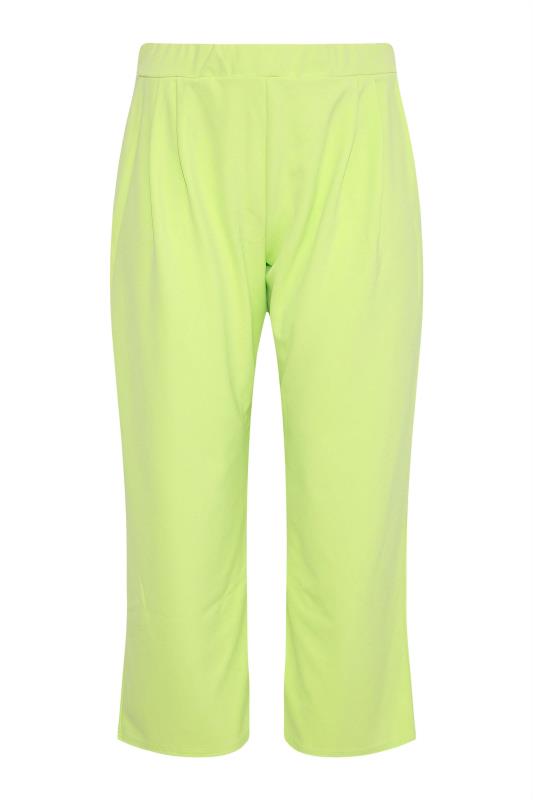 LIMITED COLLECTION Curve Lime Green Wide Leg Trousers_X.jpg