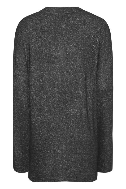 Tall Women's LTS Charcoal Grey Soft Touch Lounge Top | Long Tall Sally 6