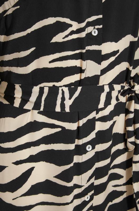 LTS Tall Black Zebra Print Shirt Dress 5