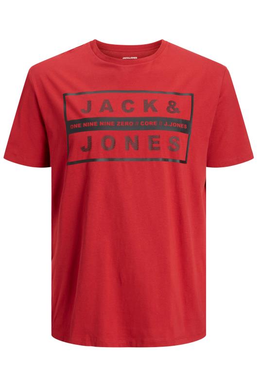 JACK & JONES Big & Tall Red Box Logo T-Shirt | BadRhino 2