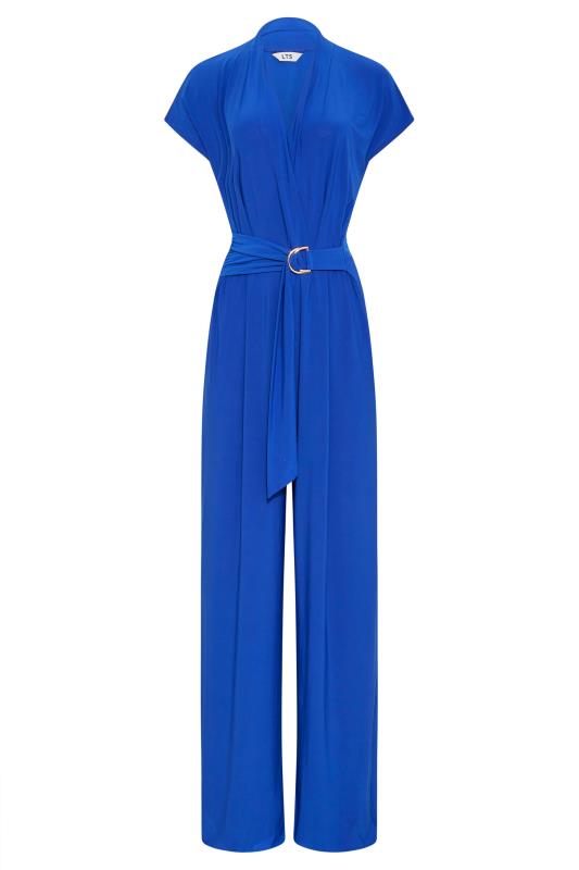 LTS Tall Cobalt Blue Wrap Jumpsuit 6