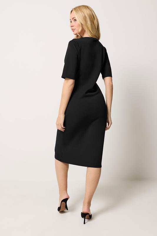 M&Co Black Notch Neck Dress | M&Co 2