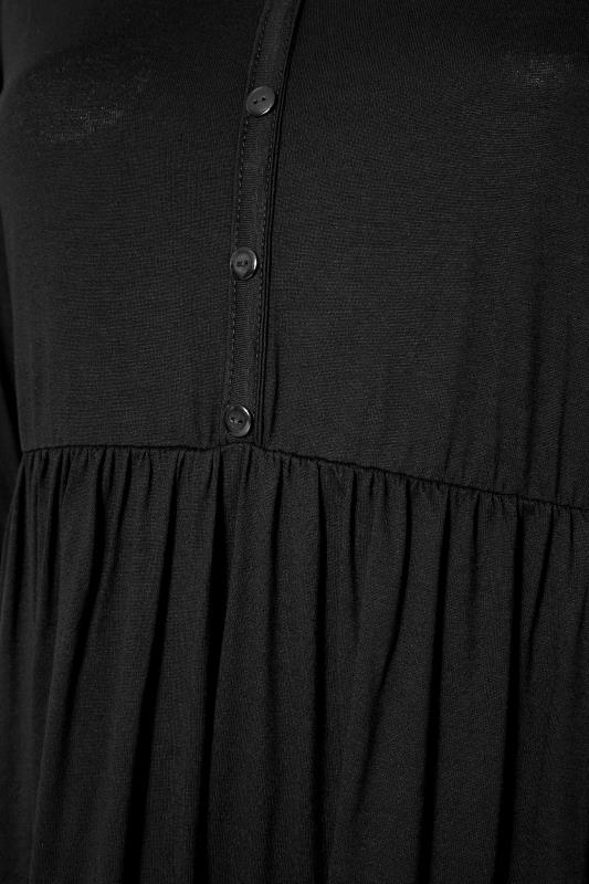 Plus Size Black Button Detail Top | Yours Clothing 7