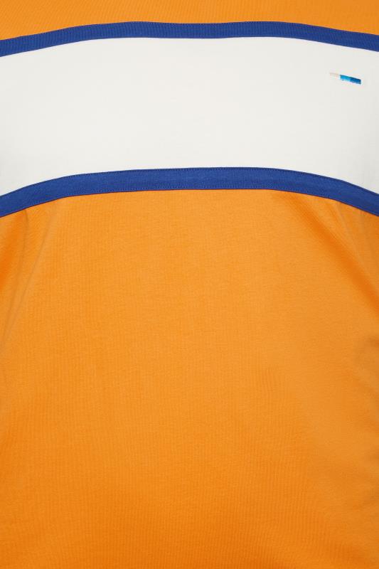 BadRhino Big & Tall Orange Stripe Panel T-Shirt | BadRhino 2