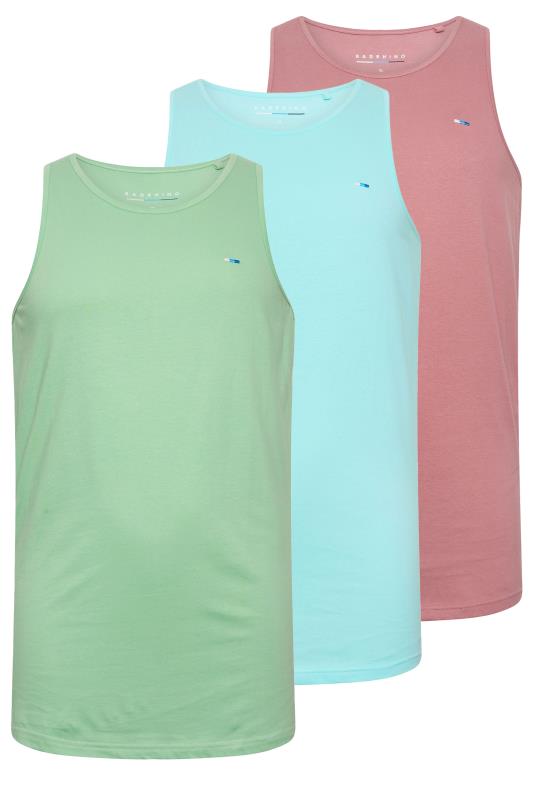 BadRhino Blue/Hemlock Green/Rose Pink 3 Pack Vests | BadRhino 3