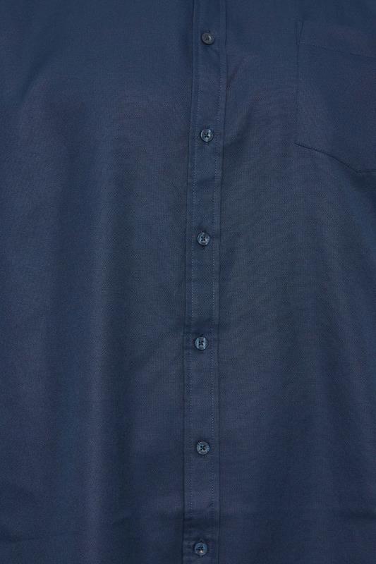 D555 Big & Tall Navy Blue Long Sleeve Oxford Shirt | BadRhino 2