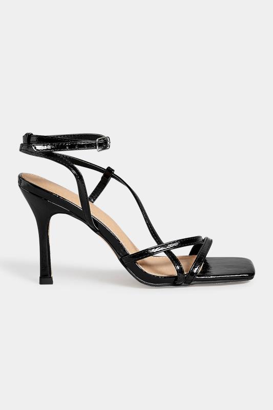 PixieGirl Black Strappy Heel In Standard D Fit | PixieGirl 3