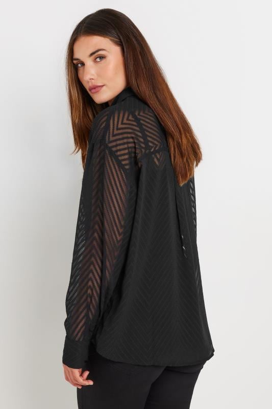 LTS Tall Black Shadow Stripe Long Sleeve Shirt | Long Tall Sally 3