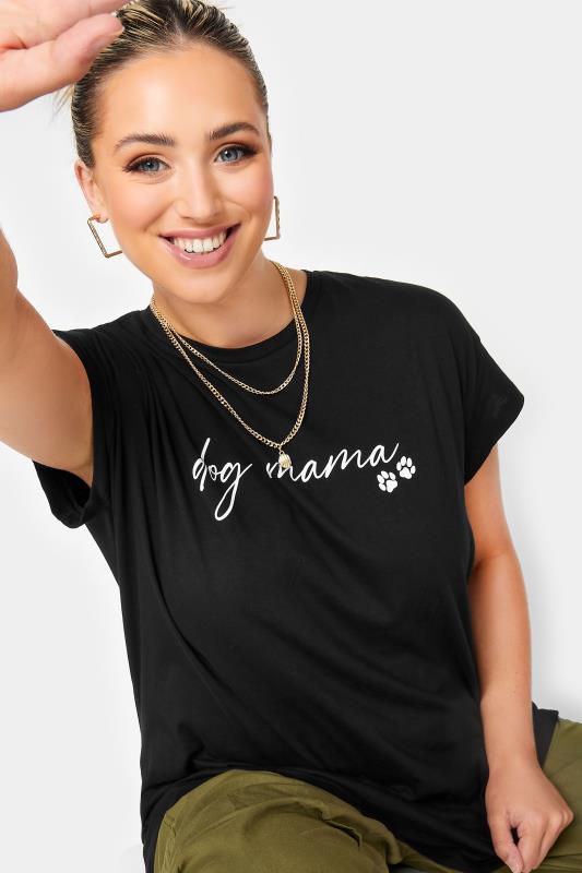 LIMITED COLLECTION Plus Size Black 'Dog Mama' Slogan T-Shirt | Yours Clothing 4