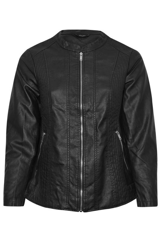  Grande Taille YOURS Curve Black Faux Leather Zip Jacket