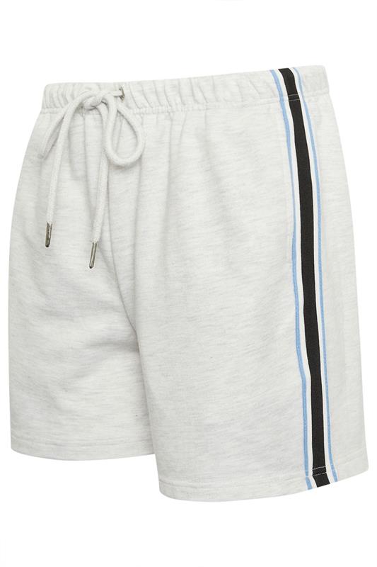 PixieGirl Petite Women's Grey Marl Side Stripe Shorts | PixieGirl 6