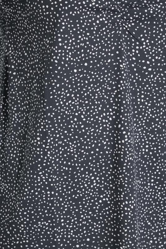 Plus Size Navy Blue Spot Print Lace Trim Cami Pyjama Top | Yours Clothing  6