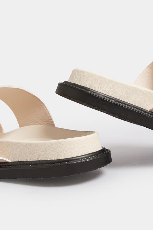 PixieGirl Cream Buckle Strap Sandals In Standard D Fit | PixieGirl  5
