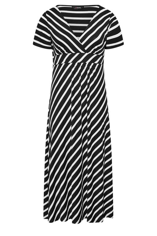 Plus Size Black Stripe Swing Maxi Dress | Yours Clothing 6