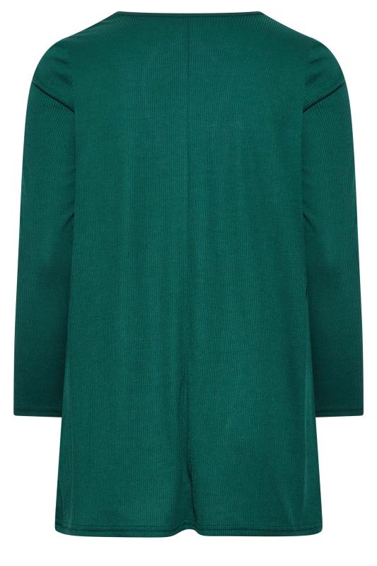 LIMITED COLLECTION Plus Size Green Cut Out Tie Detail Top | Yours Clothing 7