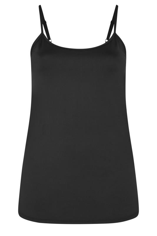 YOURS Curve Black Strappy Vest Top | Yours Clothing 6