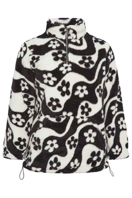 YOURS Plus Size Swirl Print Half Zip Fleece Sweatshirt | Yours Clothing 6