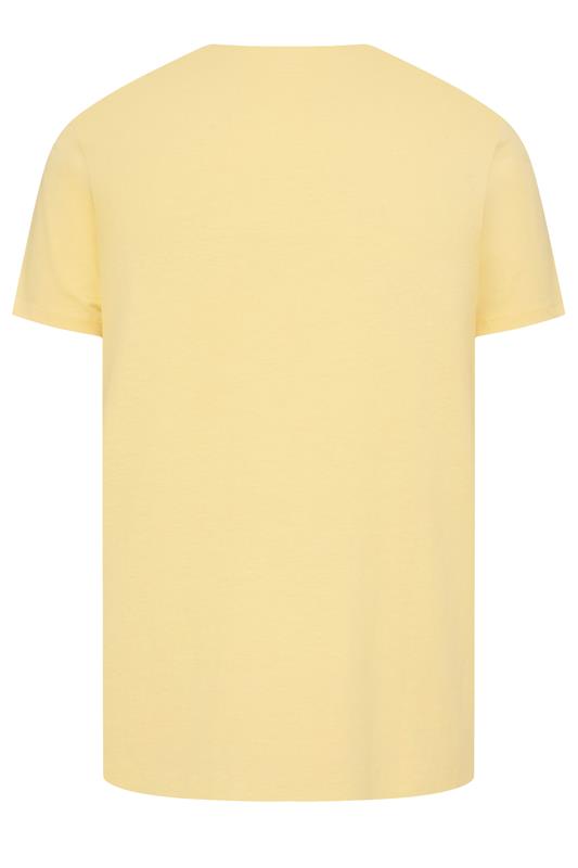 JACK & JONES Big & Tall Sunlight Yellow Circle Logo Print T-Shirt | BadRhino 4