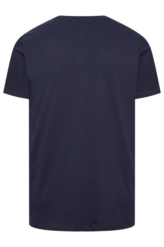 JACK & JONES Big & Tall Navy Blue 'Well Hung' Christmas T-Shirt | BadRhino 4