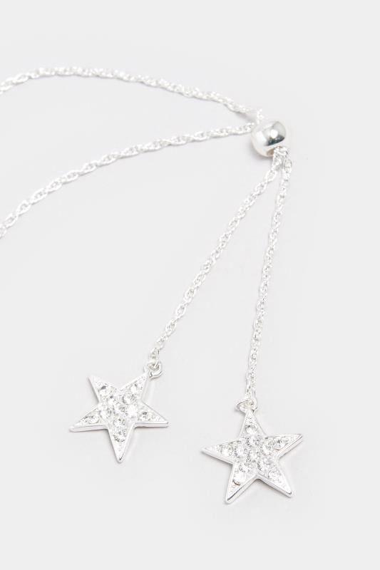 Silver Tone Star Pendant Lariat Necklace | Yours Clothing  3