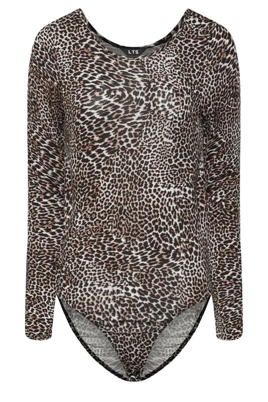 LTS Tall Women's Black Leopard Print Bodysuit | Long Tall Sally 5