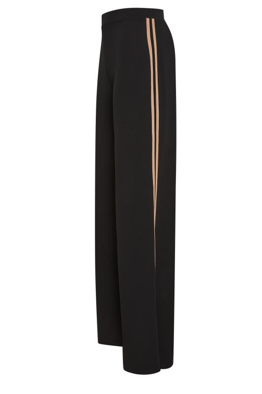 LTS Tall Women's Black & Beige Side Stripe Wide Leg Trousers | Long Tall Sally 8
