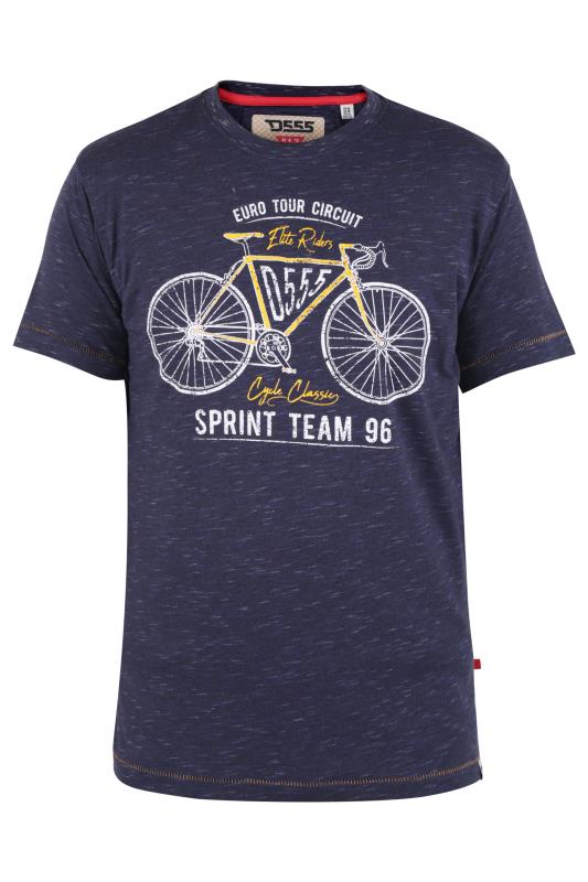 D555 Navy Bicycle Printed T-Shirt_F.jpg